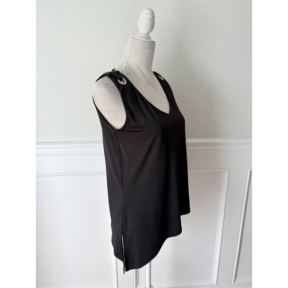 Carmen by Carmen Marc Valvo Black Rivet Detail Tank S - Picture 3 of 5